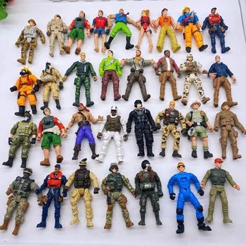 5pcs 10cm много стилове на войник режим пластмасова фигура действие кукла играчка характер Гъвкави фигурки деца деца колекция играчки
