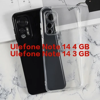 Пълен калъф за защита на камерата за Ulefone Note 14 4 GB силиконов калъф за броня за Funda Ulefone Note 14 3 GB прозрачен капак за телефон