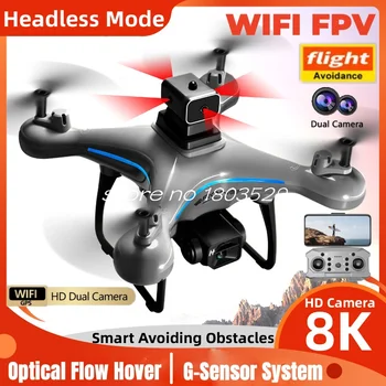 8K Избягване на препятствия Дистанционно управление Qudcopter WIFI FPV G-сензор Оптичен поток Hover Режим без глава 3D Roll Cool осветление RC Drone