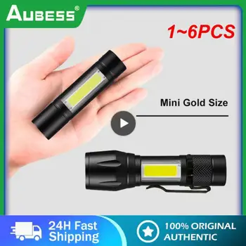 1~6PCS Zoom Focus Mini Led фенерче Вградена батерия XP-G Q5 лампа фенер работна светлина акумулаторна мини фенерче