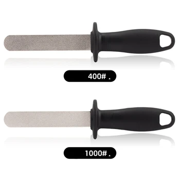 400# 1000# Двустранен диамантен нож за острилка за градински инструменти Кухненски прибори ABS Grip Неплъзгаща се дръжка Заточване на камък