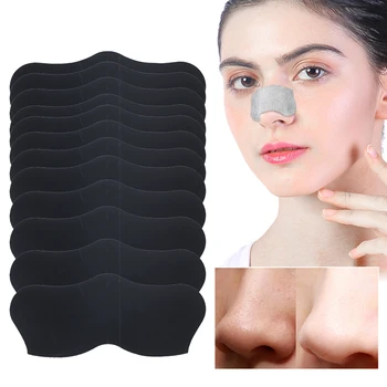 100pcs бамбук въглен акне черна точка отстраняване носа маска почистване отлепване носа стикер лицето skincare инструменти