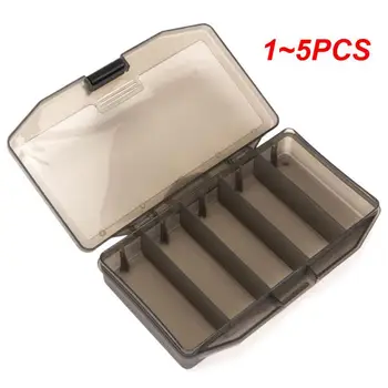 1~5PCS кутия за риболовни принадлежности 5 стаи многофункционална кутия за съхранение на примамки Твърд метал Spinner примамки комплект кутия Риболовни аксесоари