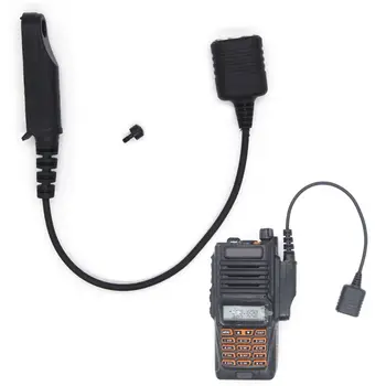 адаптерен кабел Baofeng UV-9R Plus UV-XR водоустойчив до 2 пина, подходящ за UV-5R UV-82 UV-S9 уоки токи слушалки високоговорител микрофон X6HB