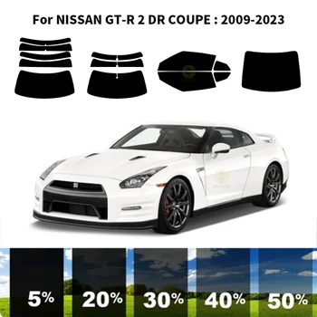 Предварително изрязана нанокерамика кола UV комплект за оцветяване на прозорци Автомобилно фолио за прозорци за NISSAN GT-R 2 DR COUPE 2009-2023