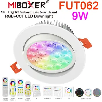 MiBoxer FUT062 9W RGB + CCT таван прожектор AC 110V 220V входна поддръжка 2.4G RF дистанционно WiFi APP / Alexa Google гласов контрол
