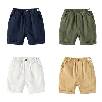 Стилни и лесни за носене момчешки шорти за летни малки деца Бебешки панталони с дължина до коляното Детски дрехи