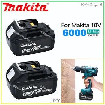 18V 6.0Ah Makita Original С LED литиево-йонна подмяна LXT BL1860B BL1860 BL1850 Makita акумулаторна батерия за електроинструмент 6AH