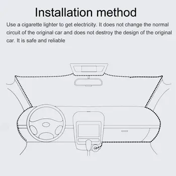 Auto огледало за обратно виждане Вентилатор Регулируем 3.5m кабел Автомобилен вентилатор за огледало за обратно виждане Силен вятър Кола Огледало за обратно виждане Охлаждащ вентилатор