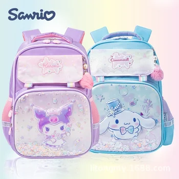 Sanrio Hello Kitty Melody Schoolbag Начално училище момиче нов супер светлина натоварване облекчаване водоустойчиви деца раница