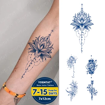 Цвете сок мастило траен водоустойчив временно татуировка стикер тотем фалшив Tatto боди арт полу постоянен Tatto жени мъже ръка ръка