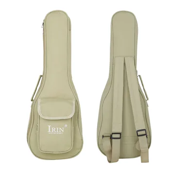 IRIN 24 инчов Ukulele преносима чанта със странични джобове бежов Оксфорд водоустойчива китара раница рамо чанта китара аксесоари