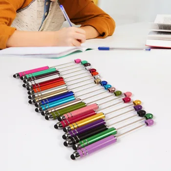 80pcs DIY сензорен екран Beaded топка писалка Beadable химикалки канцеларски писалки за писане училище офис консумативи