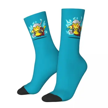Pikachu Pokemon чорапи аксесоари меки чорапи екипажа дишаща