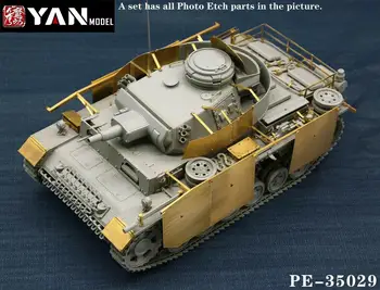 Yan Модел PE-35029 1/35 Мащаб Pz.Kpfw.III Ausf.N Детайлен комплект за Takom 8005