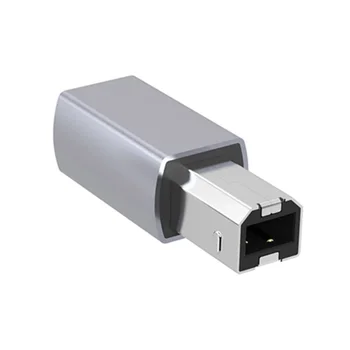 USB C Женски към принтер Мъжки адаптер USB тип C към USB B Конвертиране на конектор Поддръжка Синхронизиране на данни за принтер Електрическо пиано