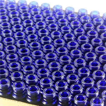 24Pcs/lot 10ml кобалтово синя ролкова бутилка с топки от неръждаема стомана Празна ролка на бутилка Контейнери за етерично масло за парфюм