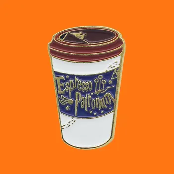 Кафе емайл щифтове мляко чай чаша метал карикатура брошка раница шапка чанта яка ревера значки мъже жени мода бижута подаръци